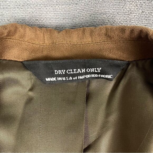 Tailor’s Bench Brown Sueded Vintage Blazer Suit Jacket Men’s Size 46L - Picture 8 of 11